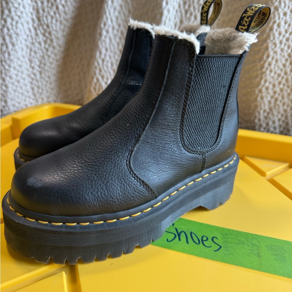 Dr. Martens Black Platform Chelsea Boots